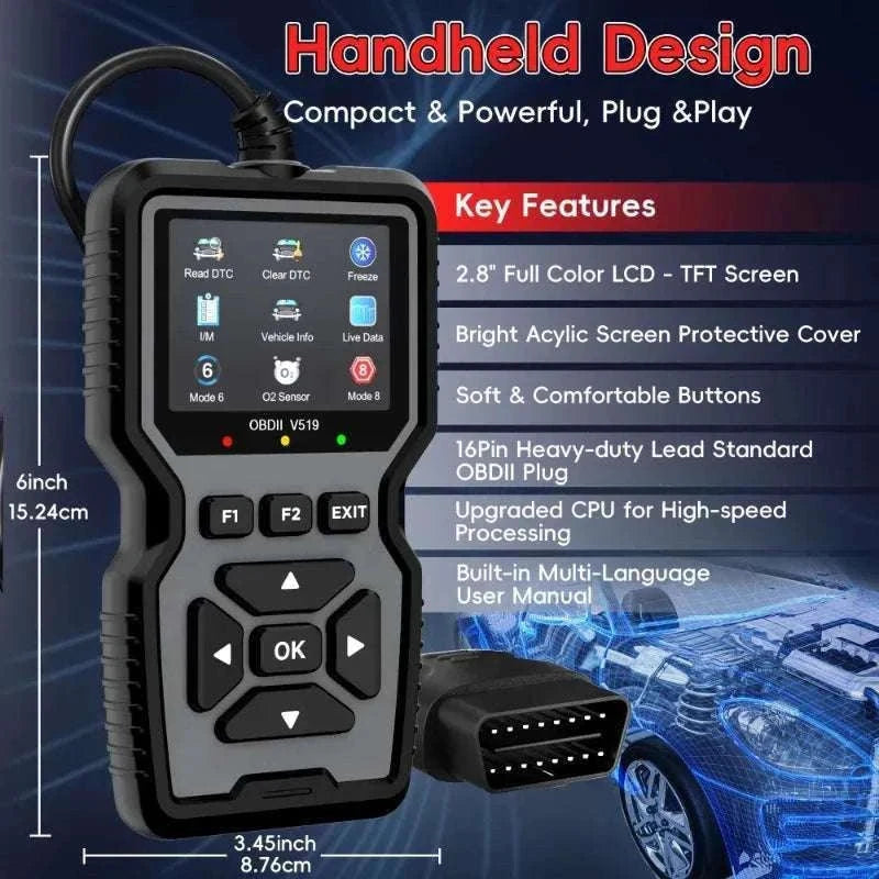 Advanced OBD2 Scanning Diagnostic Tool-orange