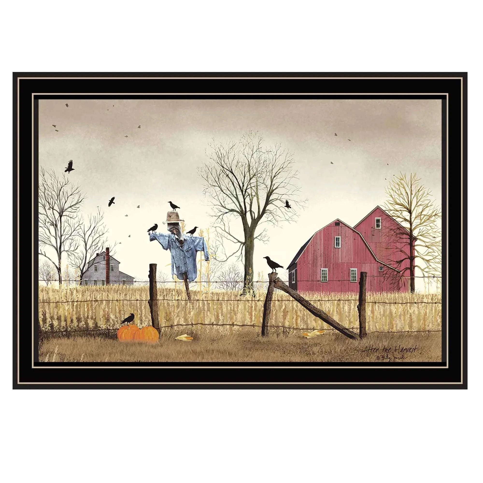After the Harvest Black Framed Wall Art-black