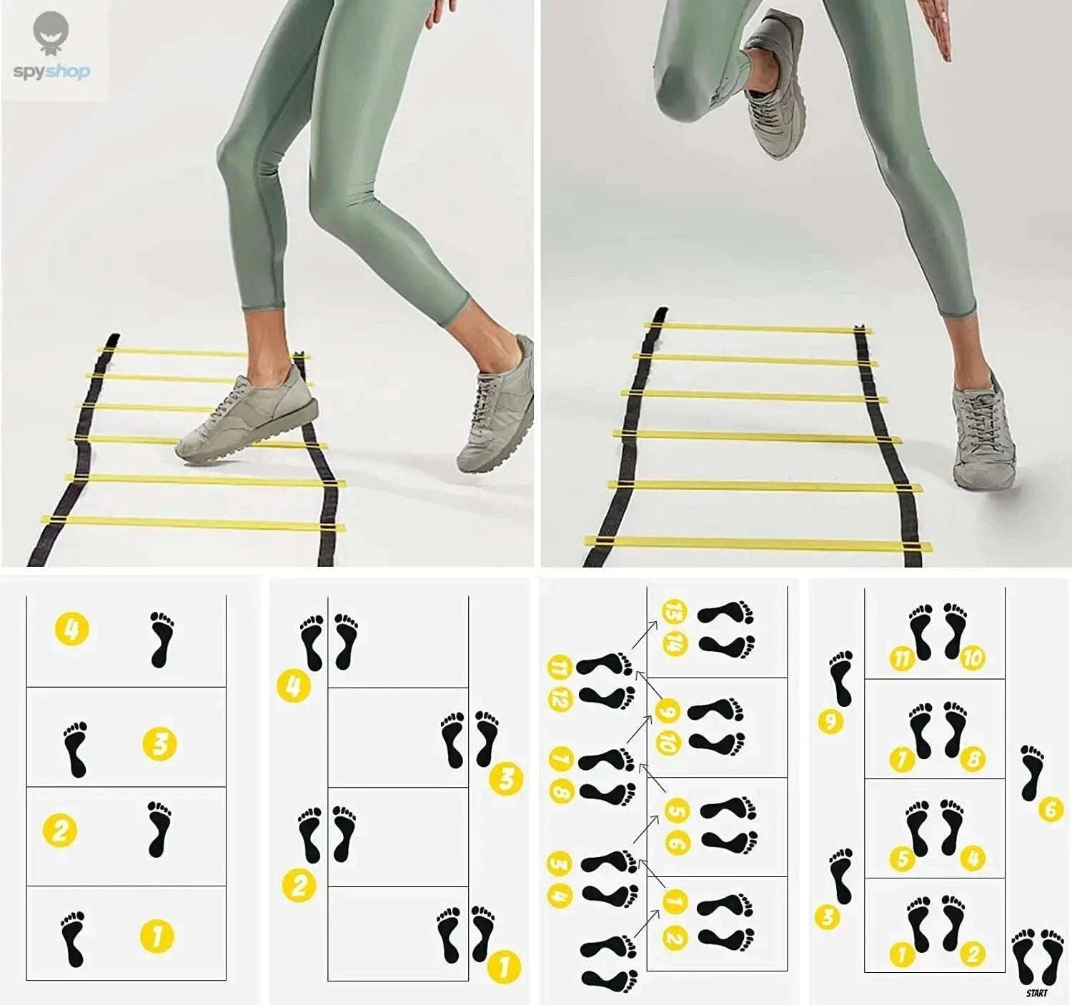 Agility Ladder with Nylon Straps for Speed and Footwork Training-2m