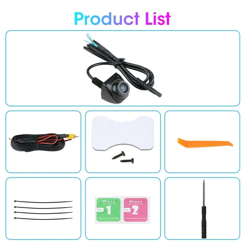 AHD 1080P CVBS Car Rear View Camera 170° Night Vision IP68 Waterproof-D-AHD 720P-White