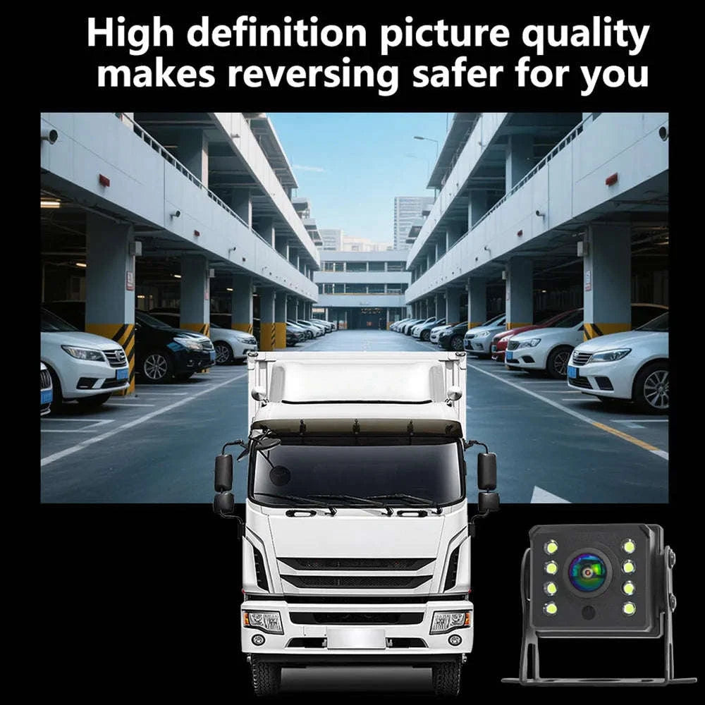 AHD 1080P Truck Rear View Camera with 8 LED Night Vision Waterproof-GRAY