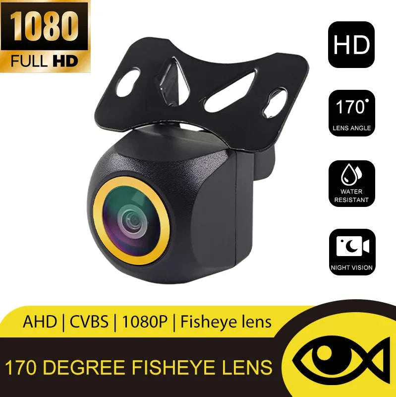 AHD CVBS HD Fisheye Reversing Camera IP67 Night Vision 170° 6m Cable-015-720P-1080P