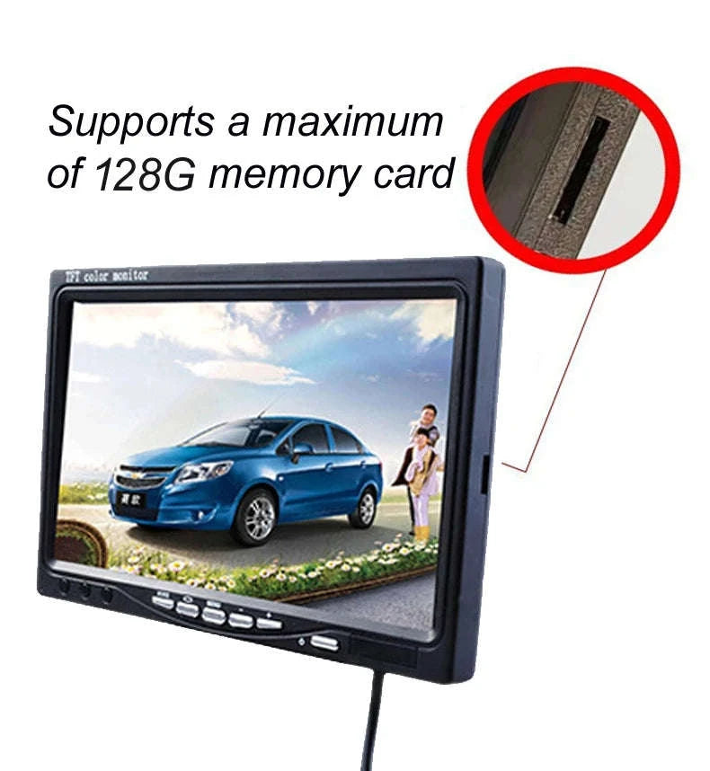 AHD Door Camera Kit with 1080p Fisheye Peephole and 7-Inch IPS Monitor-Only CVBS Camera / US Plug / PAL