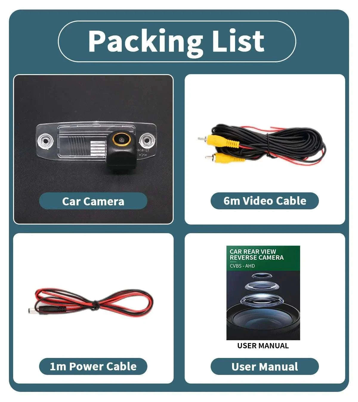 AHD Reverse Camera with Dynamic Trajectory for Kia Models-CVBS-AHD / 12 V