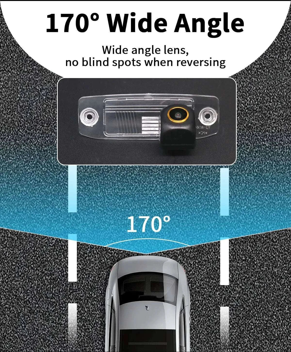 AHD Reverse Camera with Dynamic Trajectory for Kia Models-CVBS-AHD / 12 V