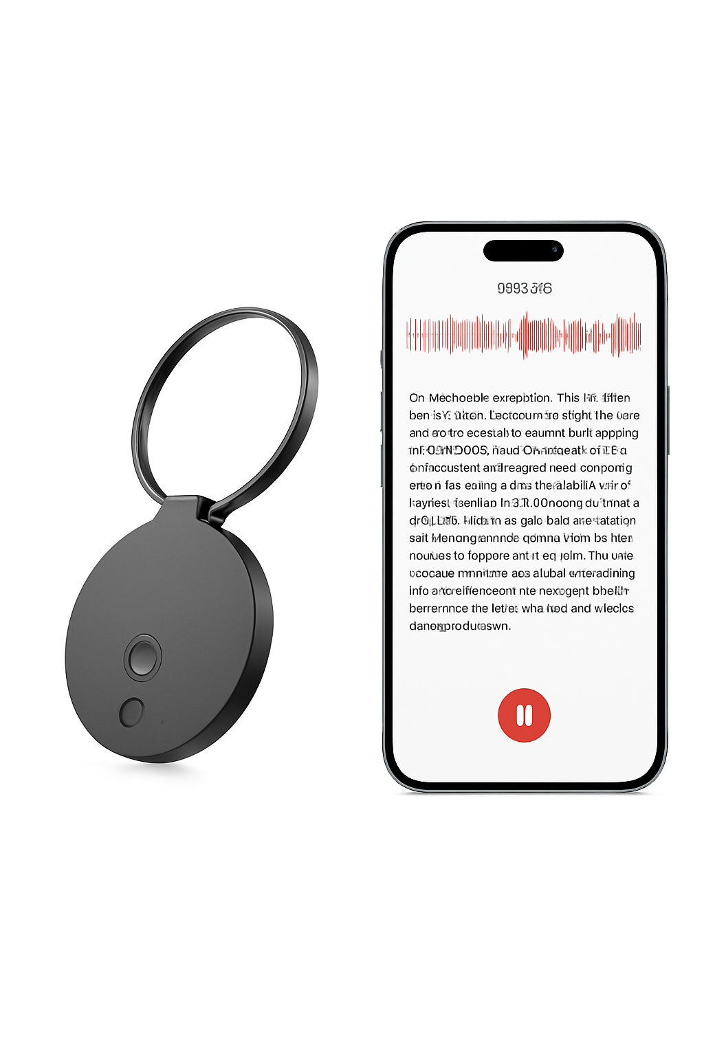 AI ChatGPT Sprachrekorder 8-128GB Mini Schlüsselbund Magnetischer Diktafon 256GB Intelligente Zusammenfassung Echtzeit-Aufnahmegerät