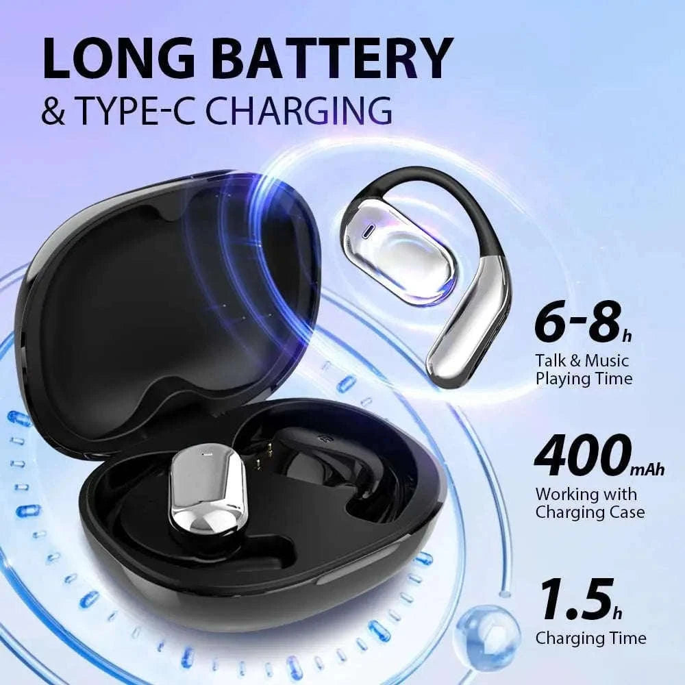 AI Language Translation Earbuds for Real-Time Conversations-Blue