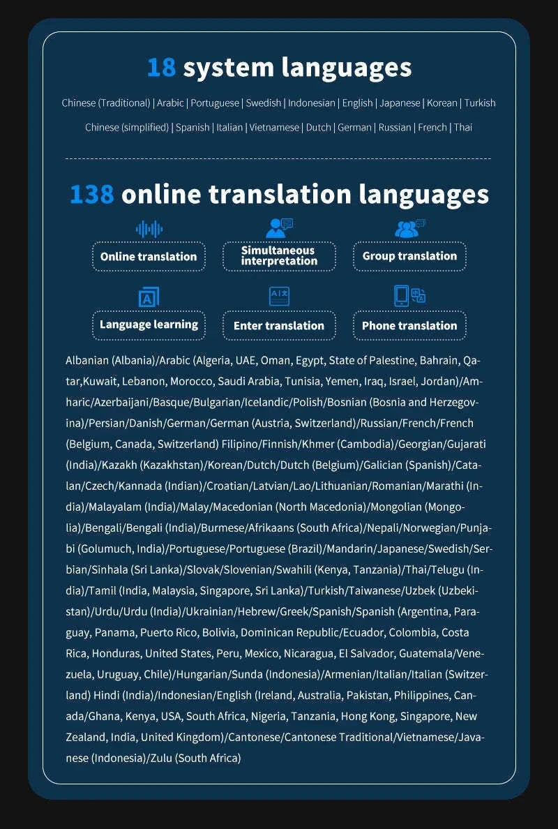 AI Language Translator Device with Real-Time Voice & Photo Translation-Gray / China Mainland