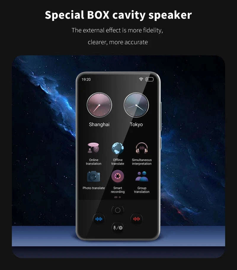 AI Language Translator Device with Real-Time Voice & Photo Translation-Gray / China Mainland
