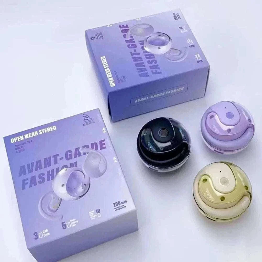 AI Real-Time Language Translation Earphones for Clear Communication-Purple