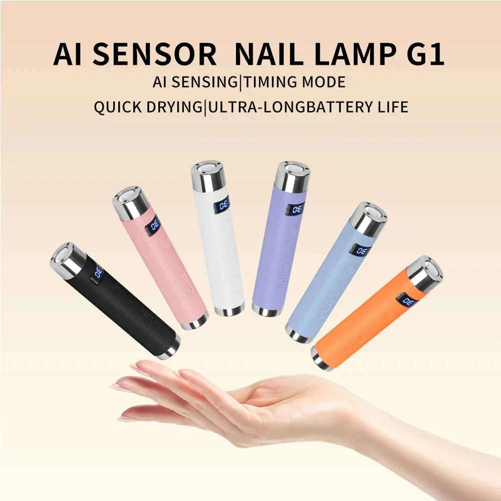 Ai Sensor Nail Lamp – Rechargeable UV LED Mini Nail Dryer-G1 Orange