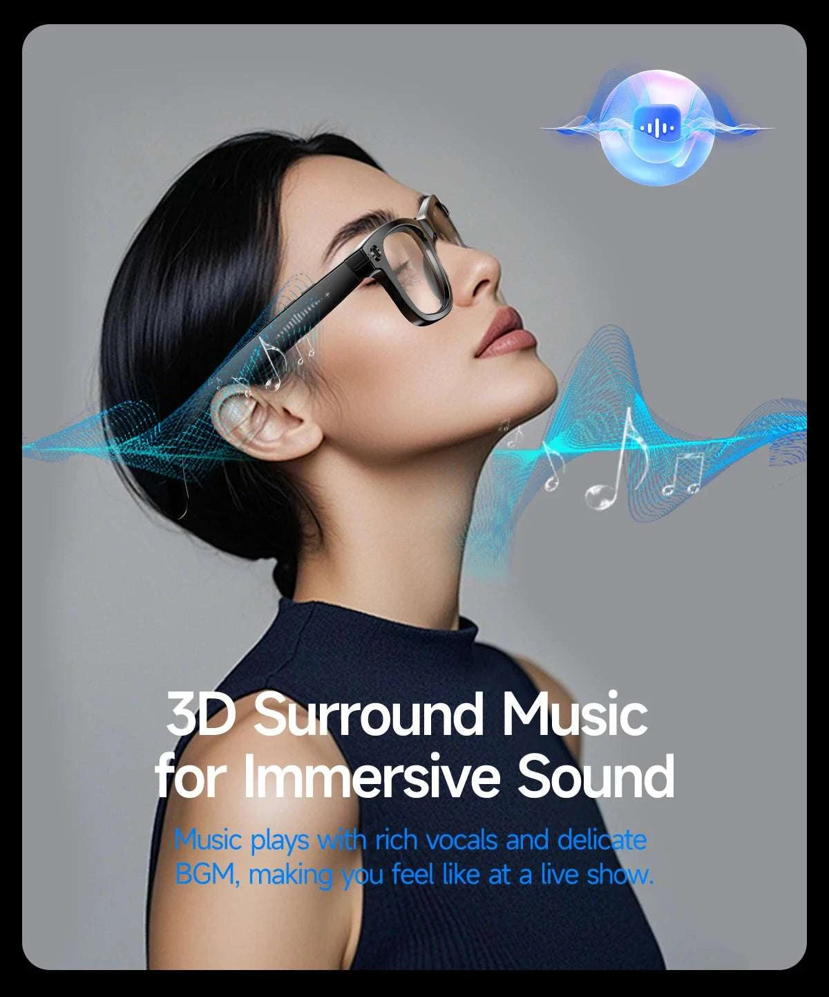 AI Smart Glasses with Camera, Calls, Music & Translation-Red coating