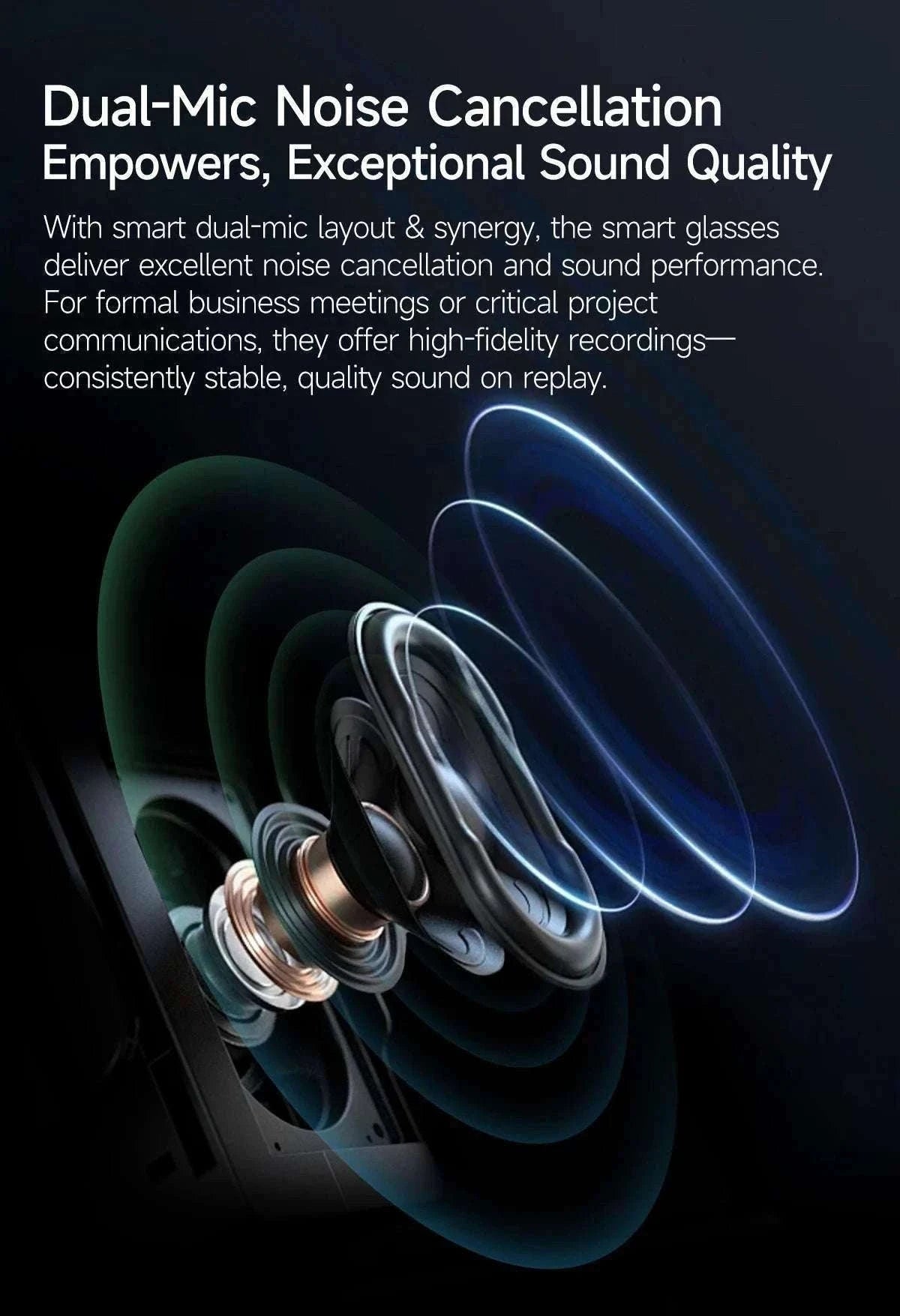 AI Smart Glasses with Camera, Calls, Translation & Audio-Change color