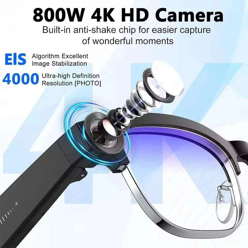 AI Smart Glasses with Camera, Calls, Translation & Audio-Change color