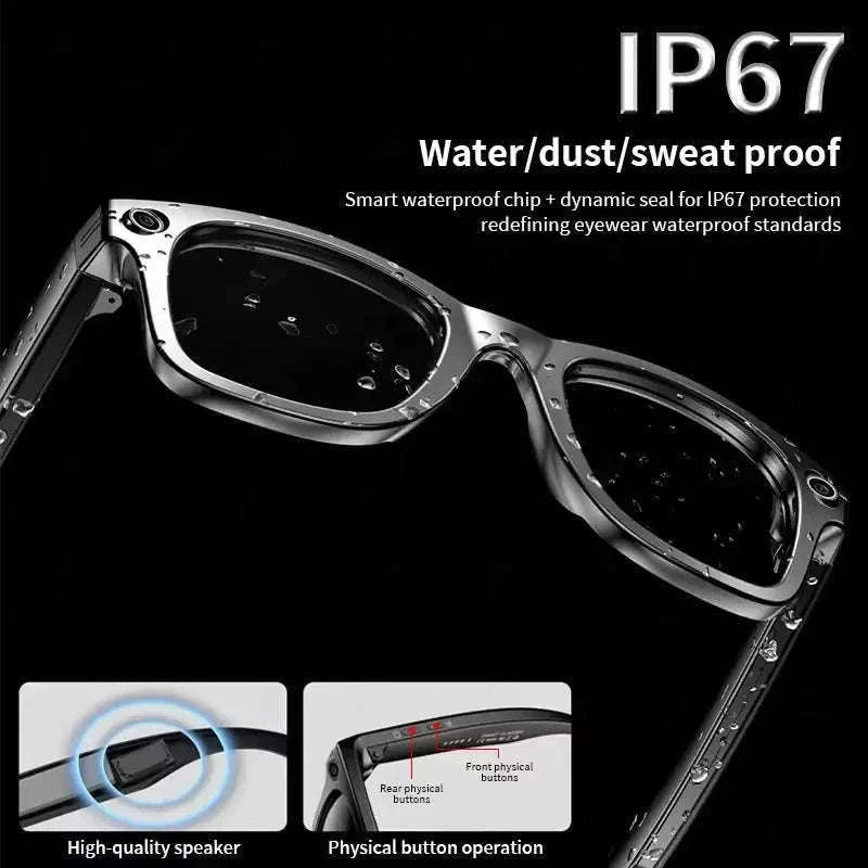 AI Smart Glasses with Camera, Translation, Bluetooth Calls & Video-Play blue light / China Mainland