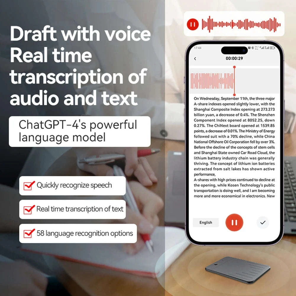 AI Voice Recorder with Transcription, Summaries & 80+ Languages-64GB / spain