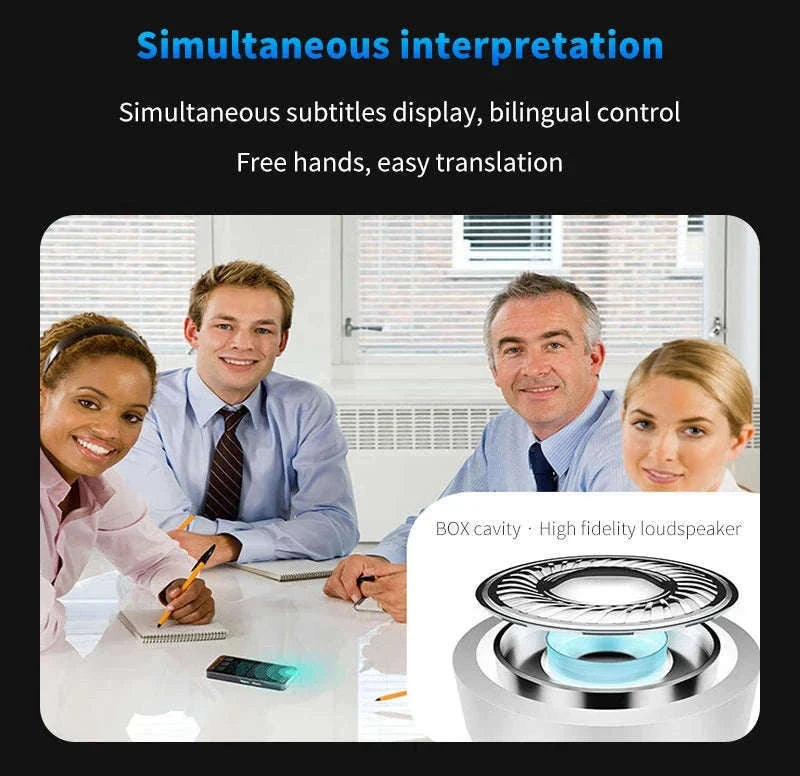 AI Voice Translator Device with Real-Time Two-Way Language Translation-Black / China Mainland