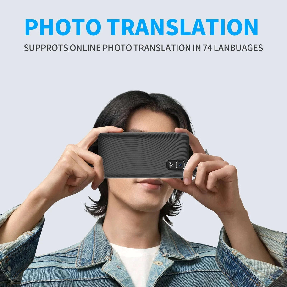 AI Voice Translator Device with Real-Time Two-Way Language Translation-Black / China Mainland