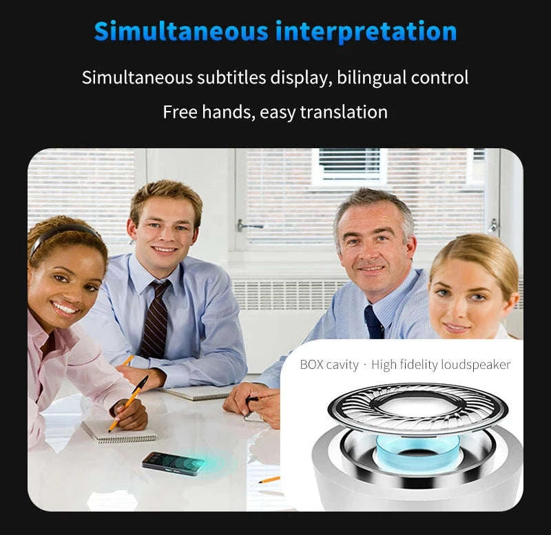 AI Voice Translator Device with Real-Time Two-Way Language Translation-Black / China Mainland