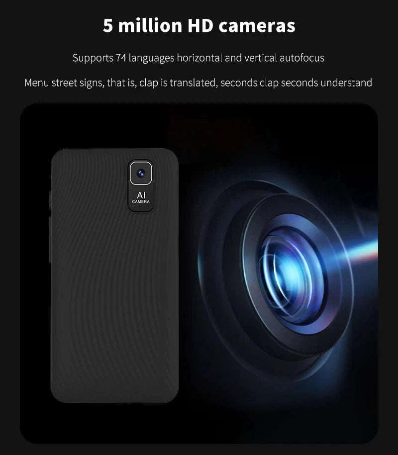 AI Voice Translator Device with Real-Time Two-Way Language Translation-Black / China Mainland