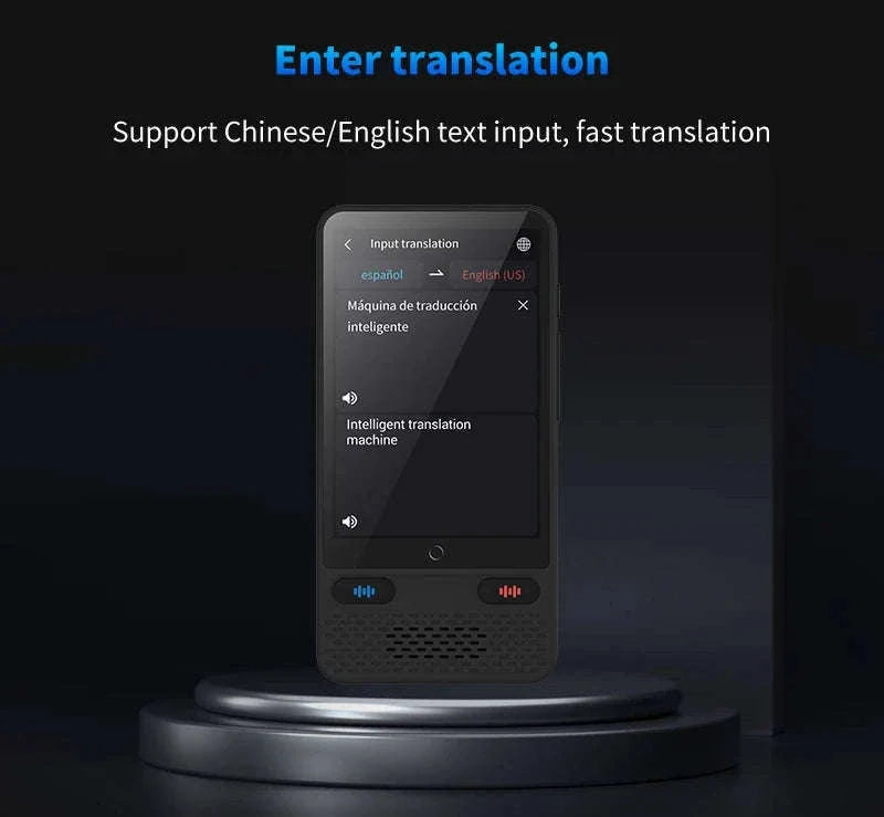 AI Voice Translator Device with Real-Time Two-Way Language Translation-Black / China Mainland