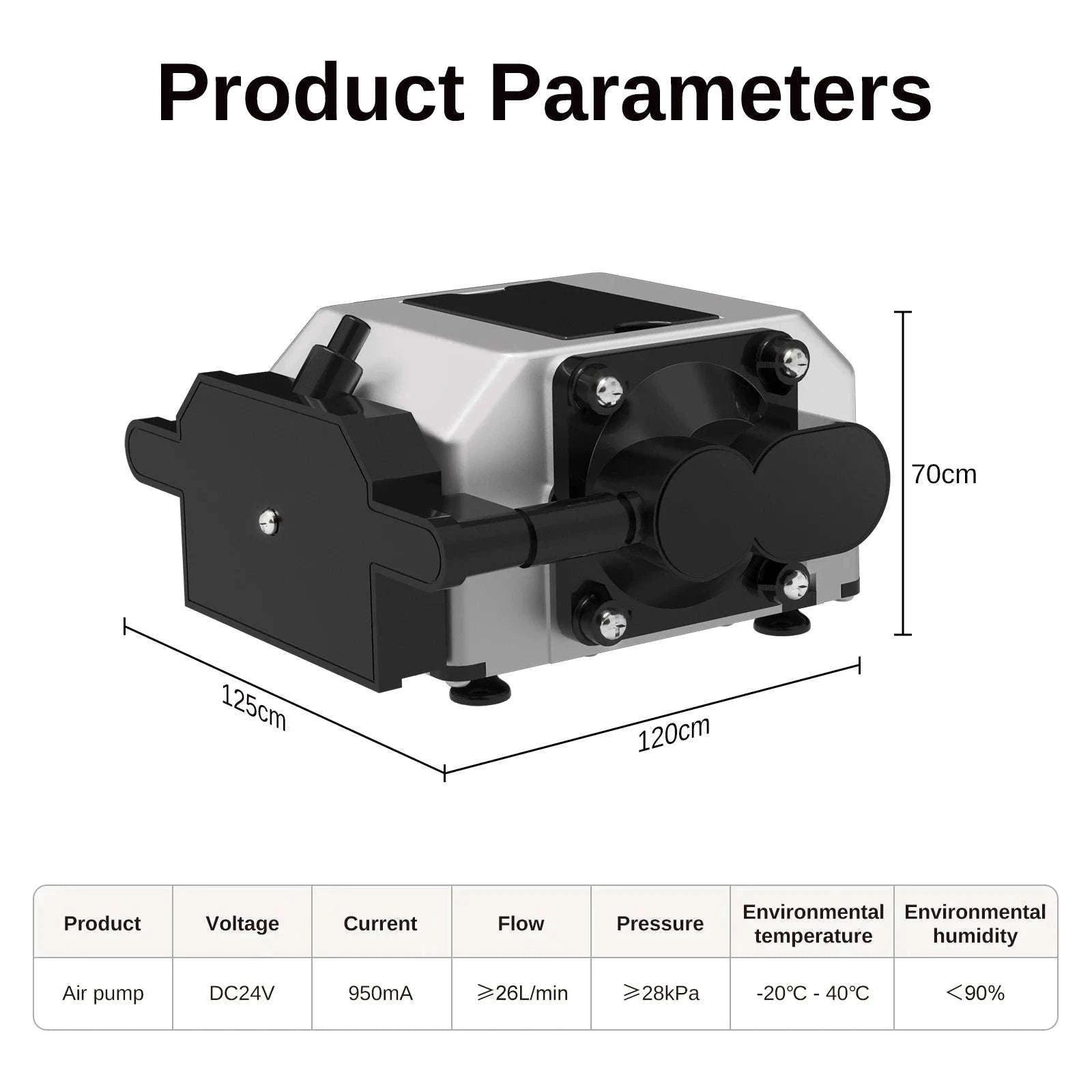 Air Assist Compressor DC 24V Adjustable 10-30 L/Min for Laser Cutter and Engraver-LT-AP-MP56-EU Plug / China Mainland