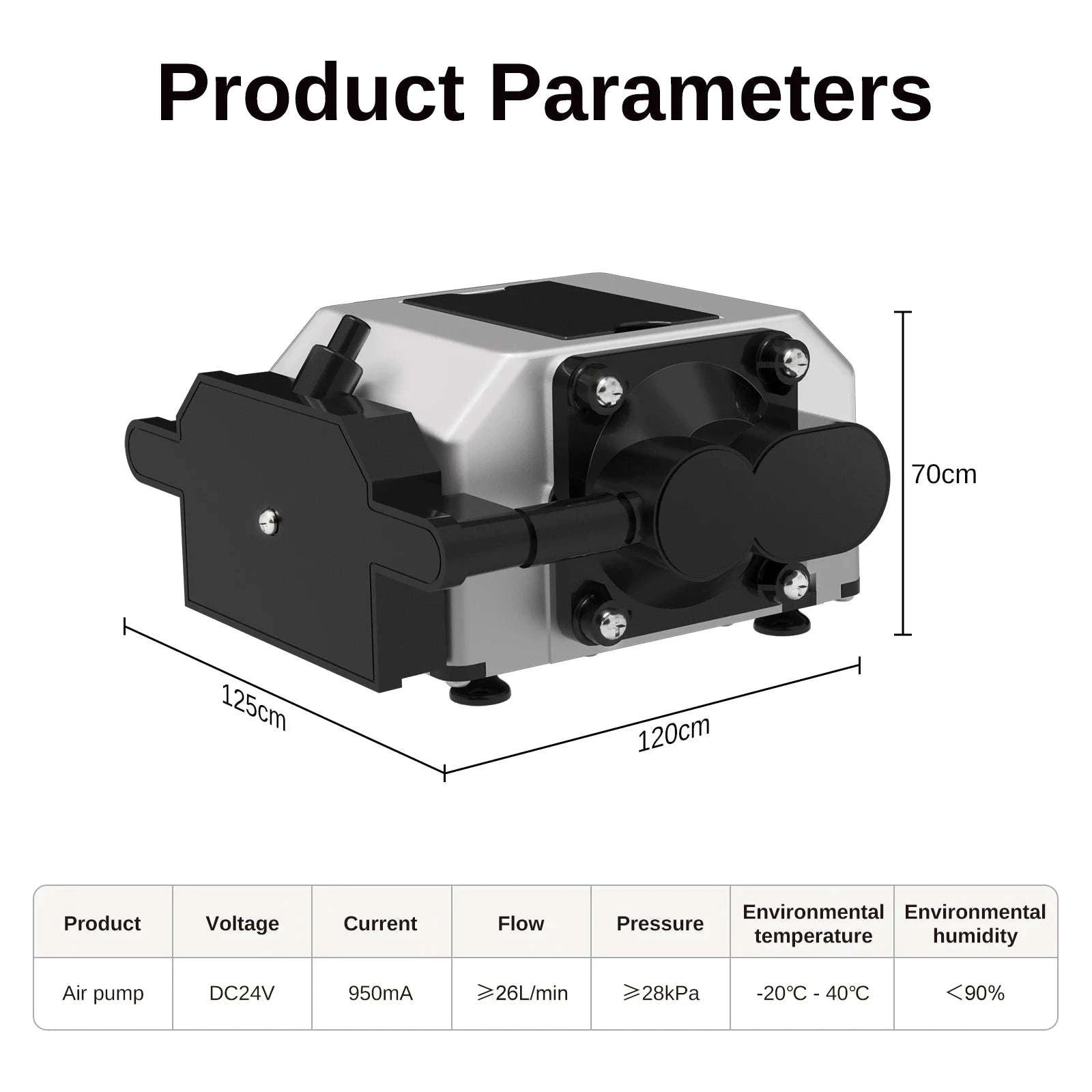 Air Assist Compressor DC 24V Adjustable 10-30 L/Min for Laser Cutter and Engraver-LT-AP-MP56-EU Plug / China Mainland