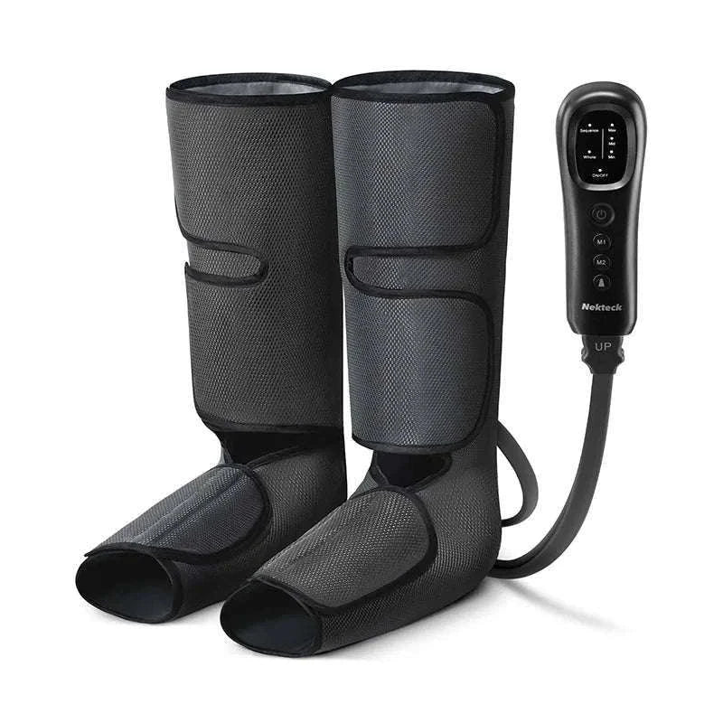 Air Compression Leg Massager for Calf and Foot Relief-GRAY / United States / US Plug
