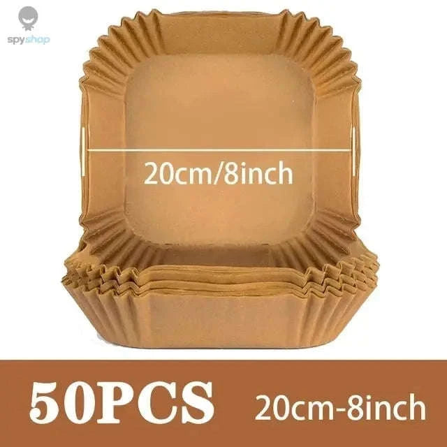 Air Fryer Liners – 50-Pack Disposable Non‑Stick Paper Liners-100PCS 16cm round
