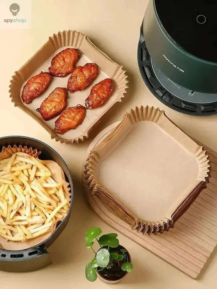 Air Fryer Liners – 50-Pack Disposable Non‑Stick Paper Liners-100PCS 16cm round