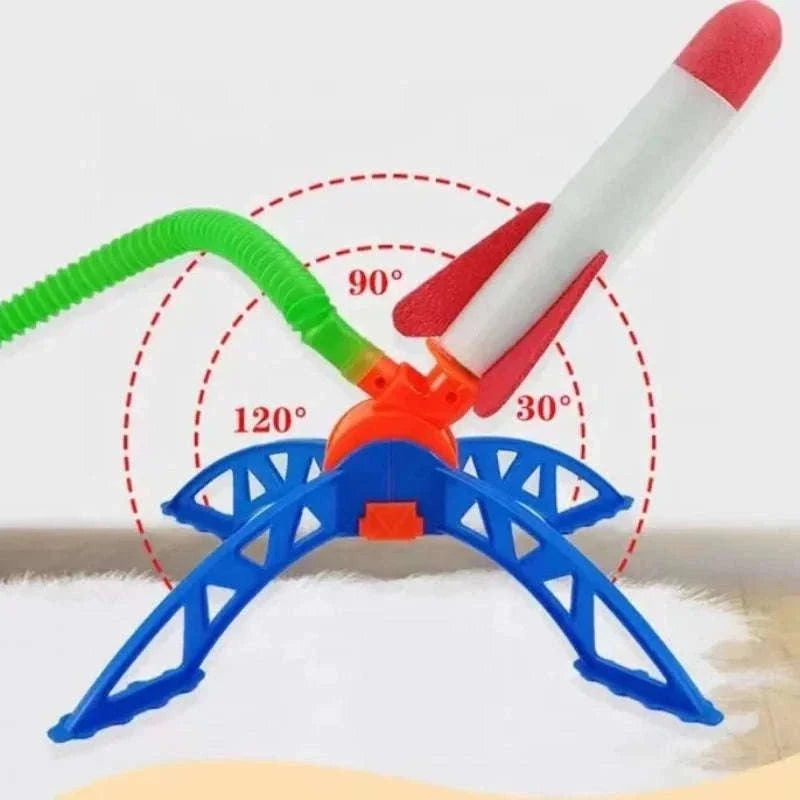 Air-Powered Rocket Launcher for Active Outdoor Play-3set