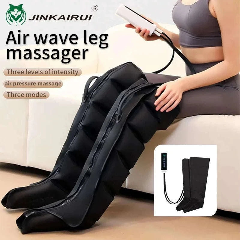 Air Pressure Leg Massager Boots for Tired Legs and Feet-Short / US Plug