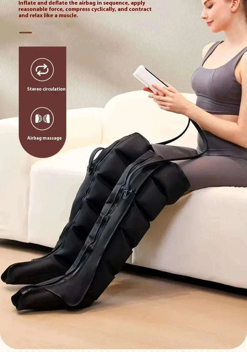 Air Pressure Leg Massager Boots for Tired Legs and Feet-Short / US Plug