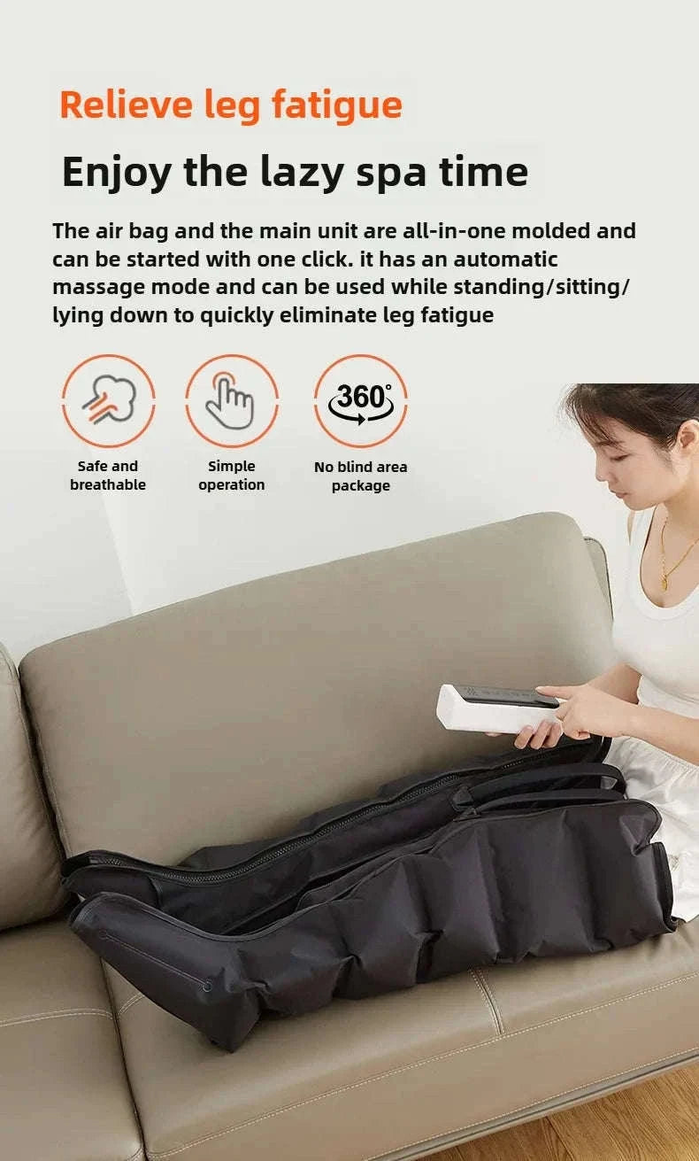 Air Pressure Leg Massager for Calf and Foot Relief-Short / US Plug
