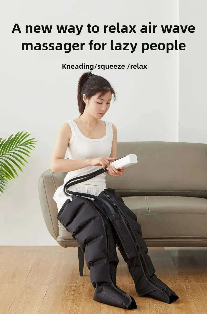 Air Pressure Leg Massager for Calf and Foot Relief-Short / US Plug