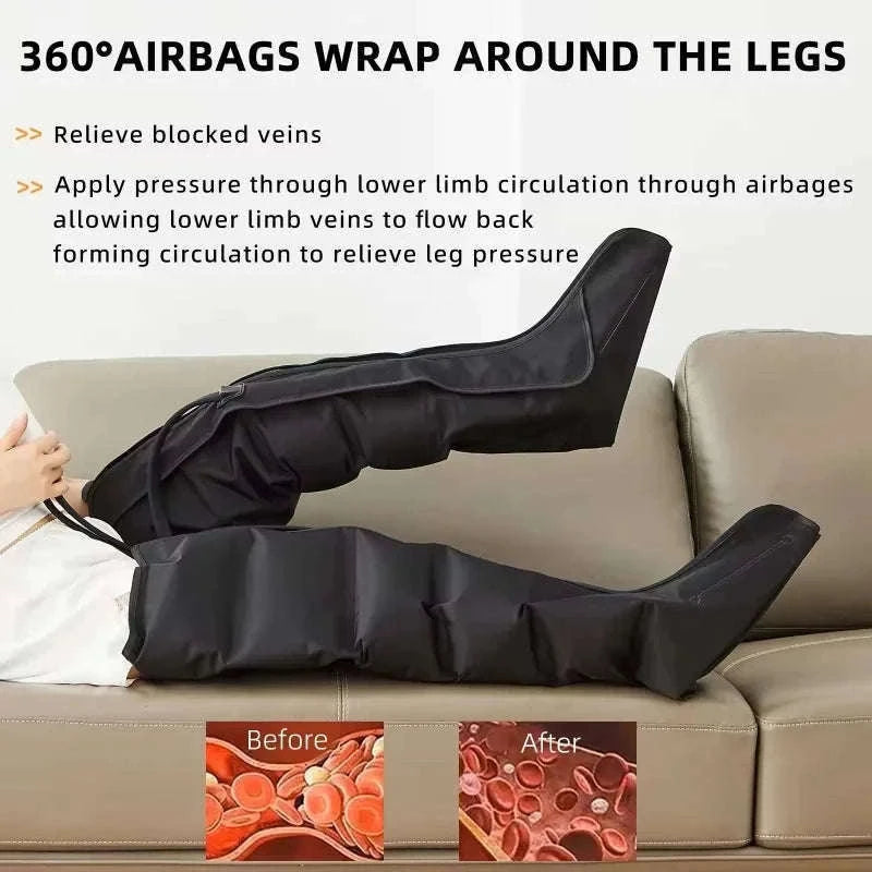 Air Pressure Leg Massager for Calf and Foot Relief-Short / US Plug
