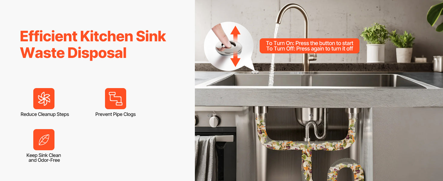 SucceBuy Garbage Disposal Air Switch Kit 2.5" Sink Top Air Switch for Waste Disposal Polished Stainless Steel ON/OFF Push Button