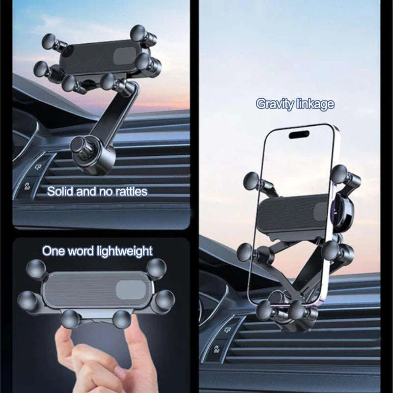 Air Vent Car Phone Holder for 4.7-7 Inch Smartphones-Short
