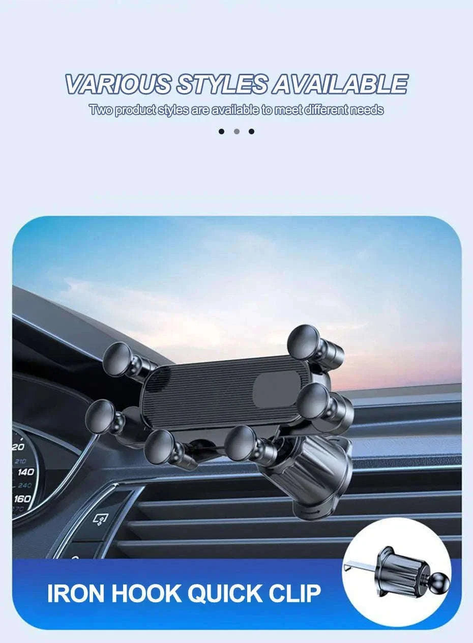 Air Vent Car Phone Holder for 4.7-7 Inch Smartphones-Short