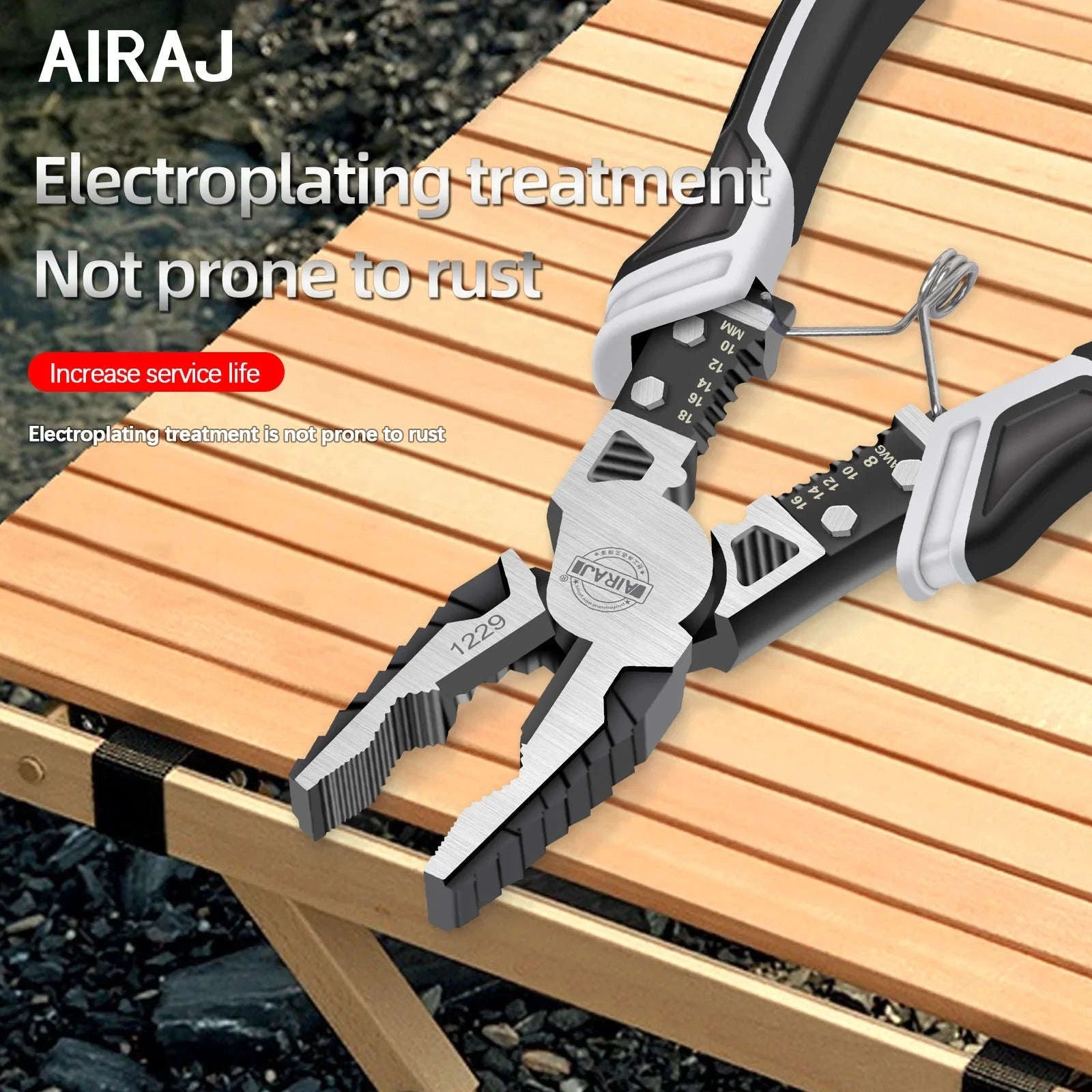 AIRAJ Multifunctional Electrician Pliers Set-3 pcs / United States