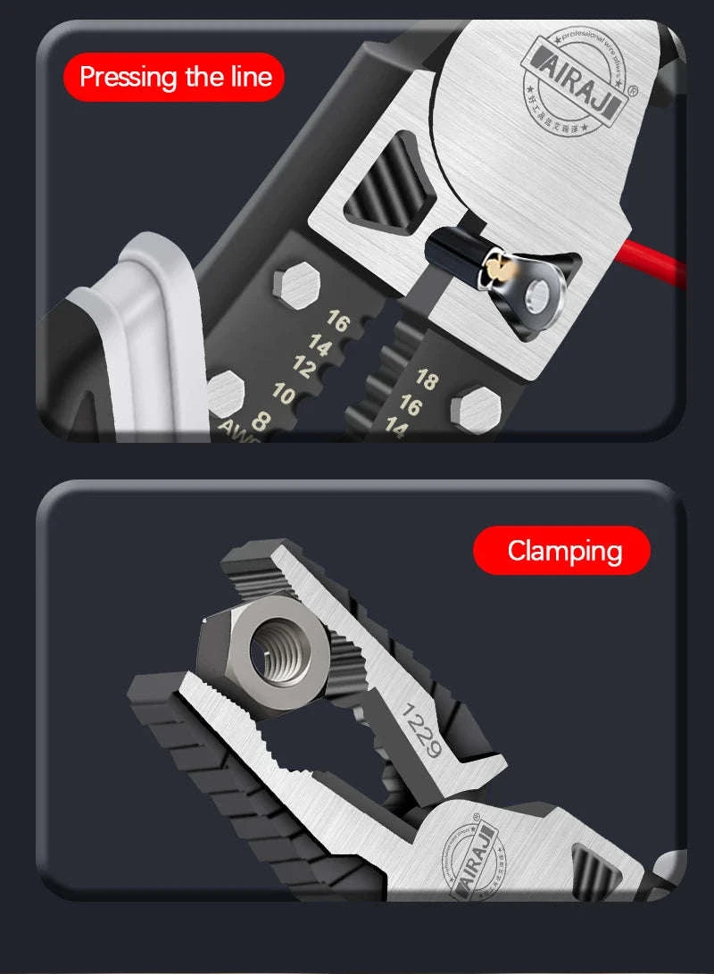 AIRAJ Multifunctional Electrician Pliers Set-3 pcs / United States