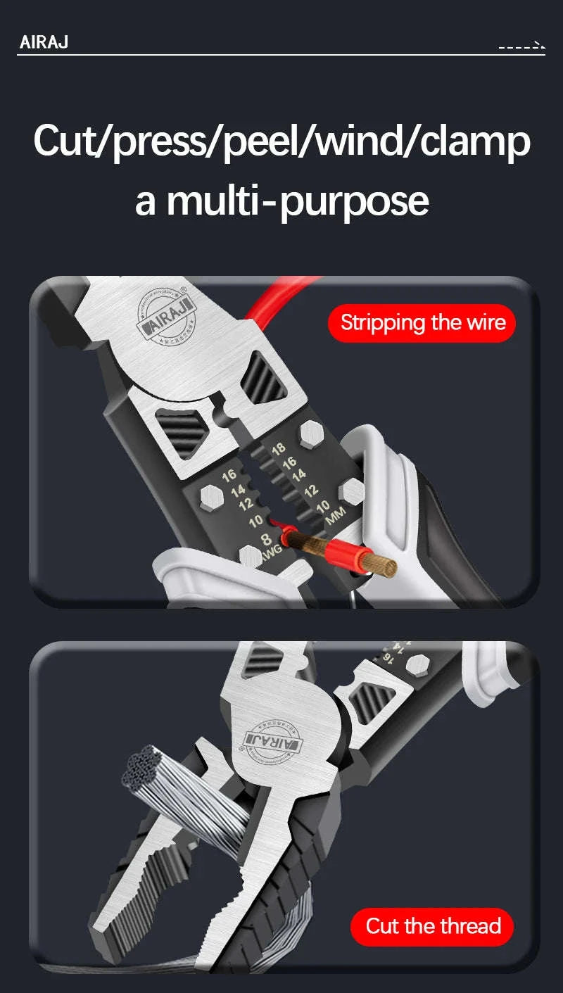 AIRAJ Multifunctional Electrician Pliers Set-3 pcs / United States