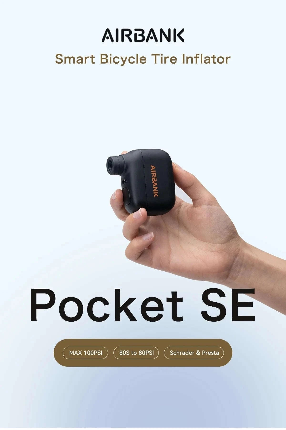 AIRBANK Pocket SE Mini Portable Electric Bike Pump-Pocket SE / japan