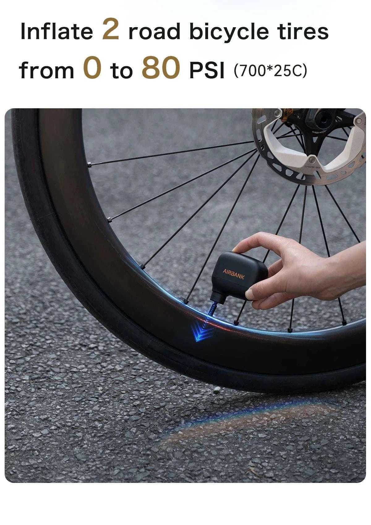 AIRBANK Pocket SE Mini Portable Electric Bike Pump-Pocket SE / japan