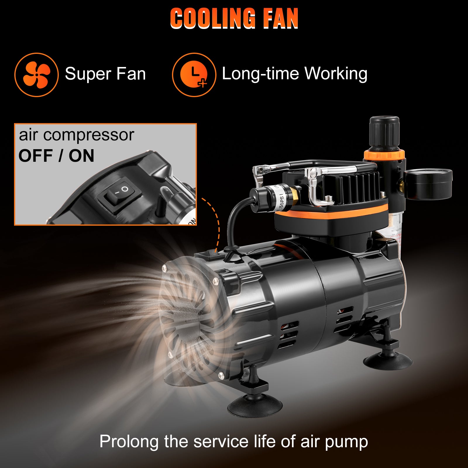 120W Dual-Action Airbrush Set met Compressor voor Kunst, Nagels & Doe-Het-Zelf