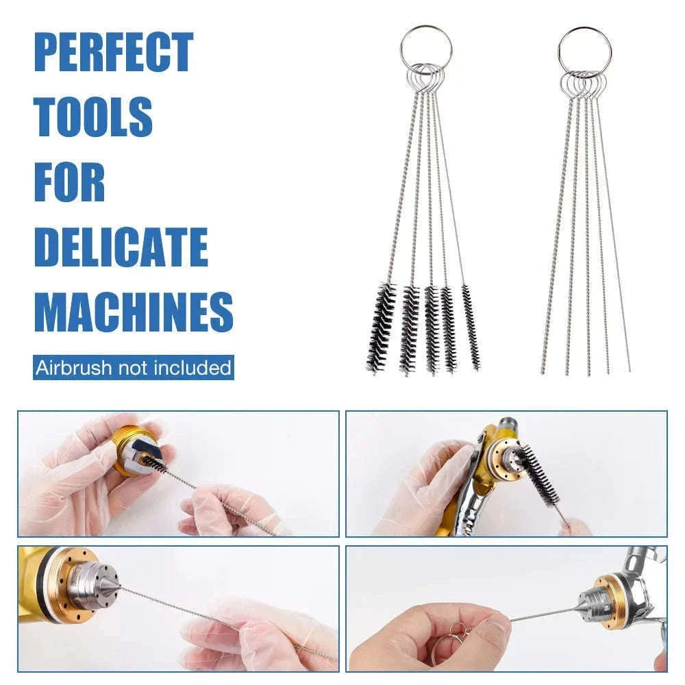 Airbrush Spray Gun Nozzle Cleaning Kit for Precision Care-B STYLE