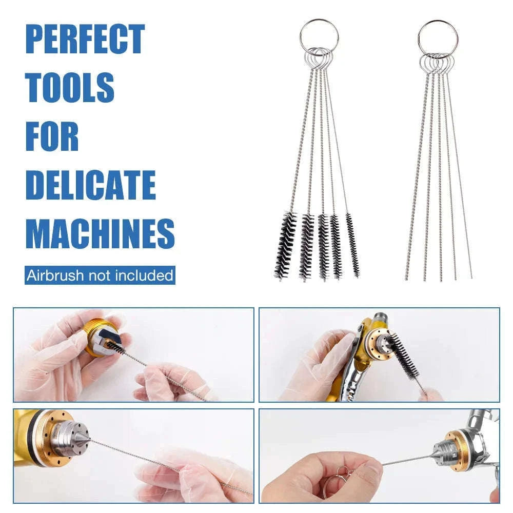Airbrush Spray Gun Nozzle Cleaning Kit for Precision Care-B STYLE