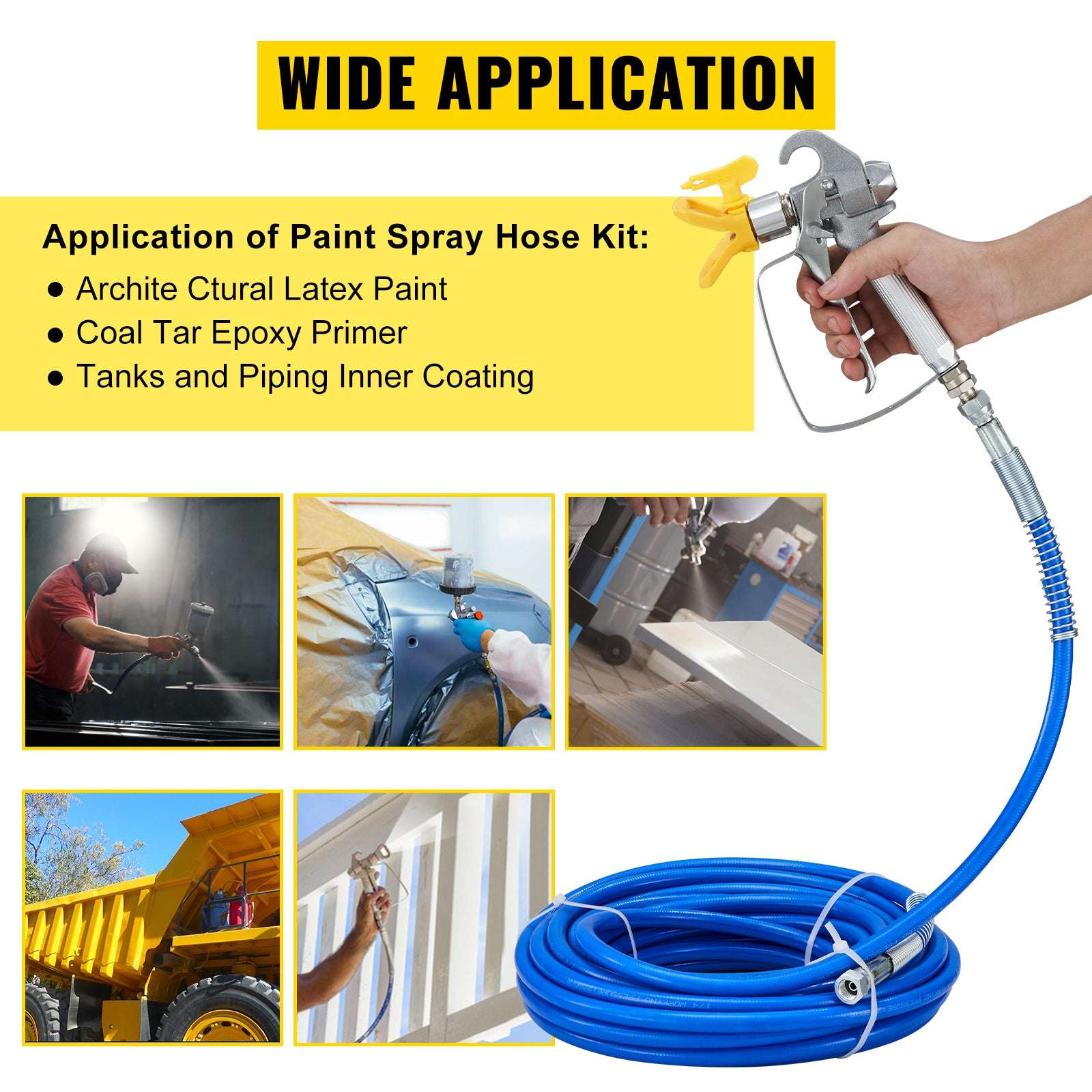 Airless Paint Spray Hose Kit 50ft 3600 PSI with 517 Tip & Rod-50ft / CZECH REPUBLIC