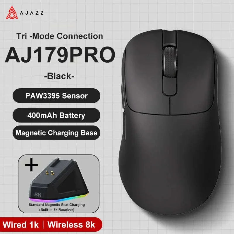 AJAZZ AJ179 PRO Ergonomic Wireless Gaming Mouse-AJ179P MC-Black