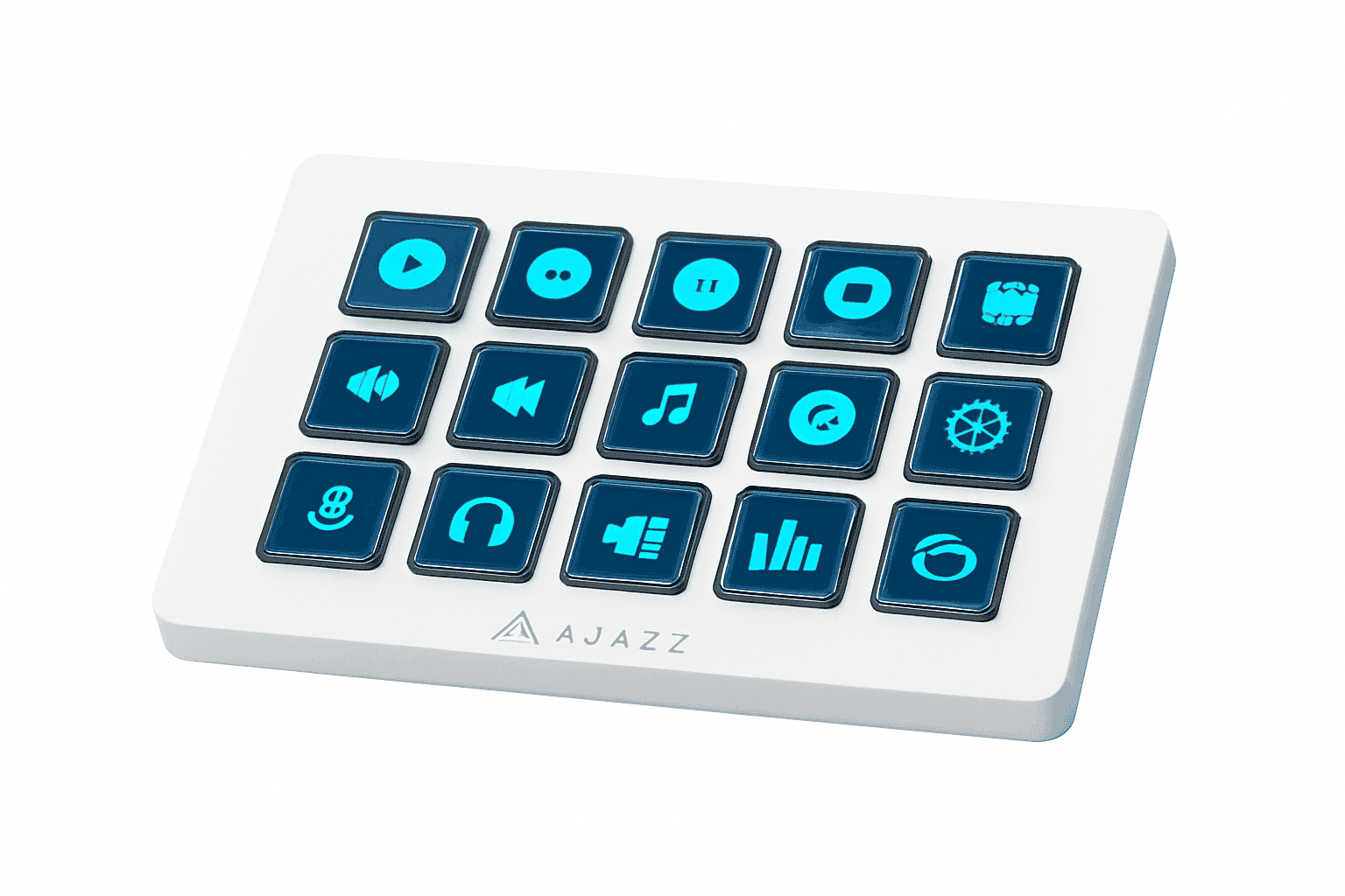 Ajazz AKP153 Russian Version Multi-Function Desktop Keypad-WHITE
